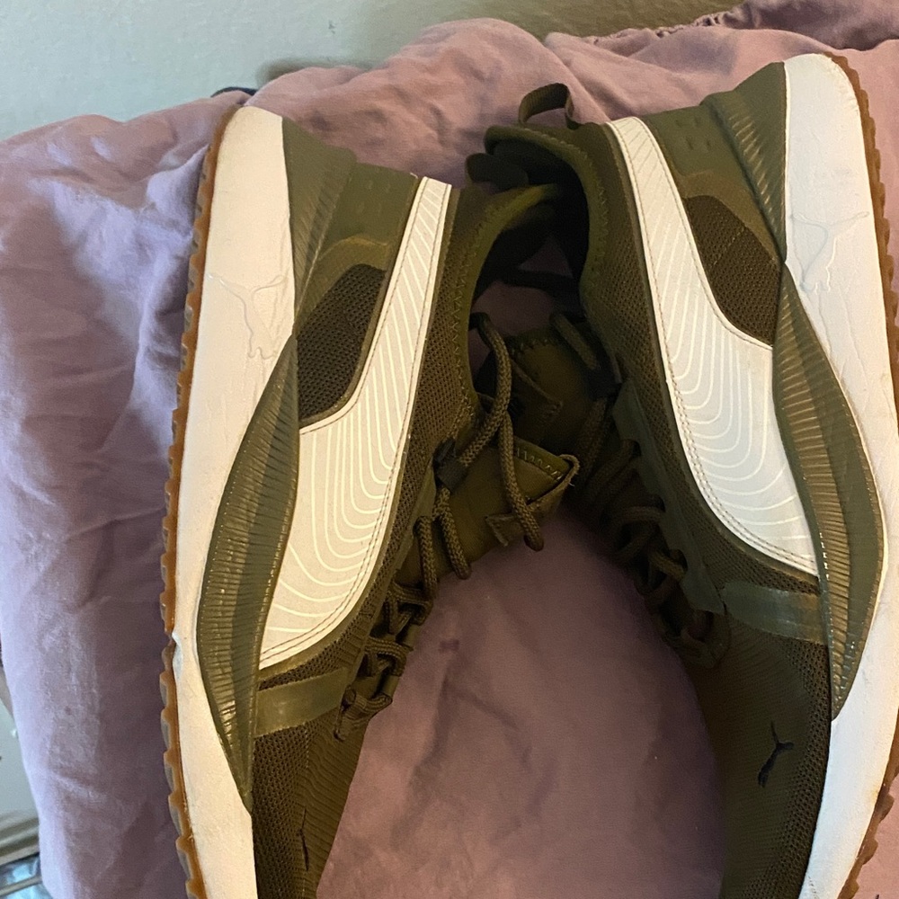 Puma Future Street Plus Green and cream size12 - Picture 4 of 11